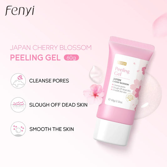 Sakura Exfoliating Gel – Deep Cleaning, Whitening & Moisturizing Cherry Blossom Facial Scrub