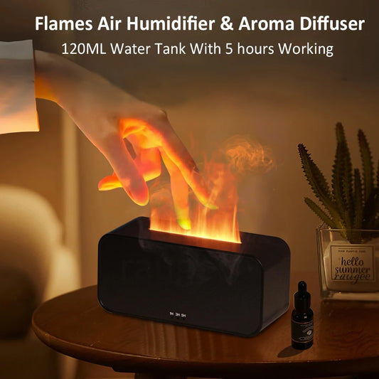 Mini Flame Aroma Diffuser 7-Color Humidifier