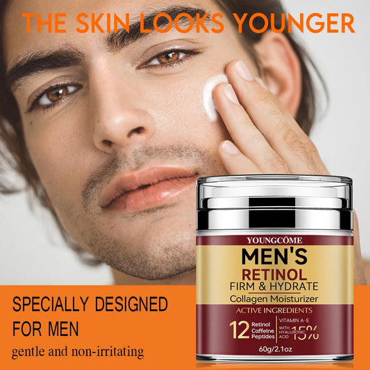 Men’s Retinol Firming Face Cream – Moisturizing, Wrinkle-Smoothing & Brightening Facial Treatment