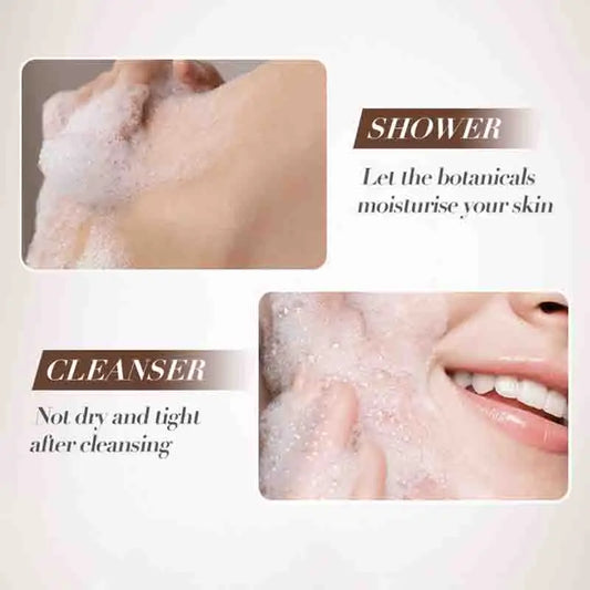 SADOER Sandalwood Essential Oil Facial Soap – Moisturizing Handmade Cleanser | Deep Cleaning Face Wash Foam