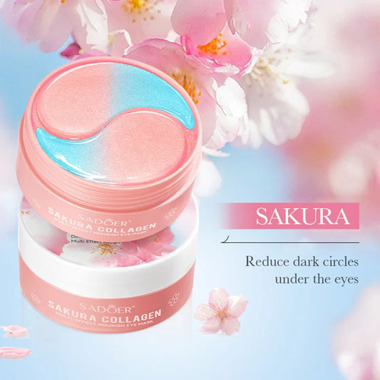 Sakura Collagen Eye Mask – Anti-Dark Circle, Moisturizing & Firming Under-Eye Treatment (60pcs)