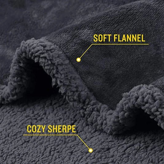 Luxury Shaggy Waterproof Winter Blanket – Thickened Microfibre Coral Fleece Throw | Warm, Cozy, Large Size Couple Blanket