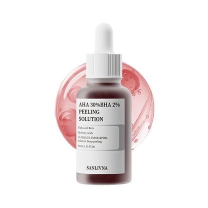 AHA 30% + BHA 2% Exfoliating Serum – Salicylic Acid Face Peel + 10% Niacinamide & Zinc Serum + Hexapeptide Anti-Aging Moisturizing Serum (SANLIVNA)