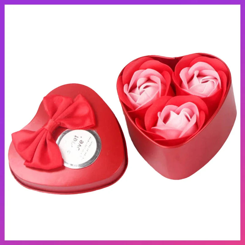 Romantic Soap Rose Flowers Gift Box – Scented Fake Flower Petals for Bath, Home Décor & Weddings | Valentine’s Day, Anniversary, Party & Gift Set