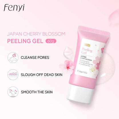 Sakura Exfoliating Gel – Deep Cleaning, Whitening & Moisturizing Cherry Blossom Facial Scrub