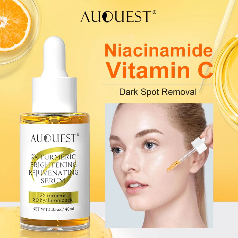 Niacinamide & Vitamin C Dark Spot Remover Serum – Brightening, Whitening & Hydrating Facial Essence | Hyaluronic Acid Moisturizing Anti-Freckle Face Serum for All Skin Types (40ml)