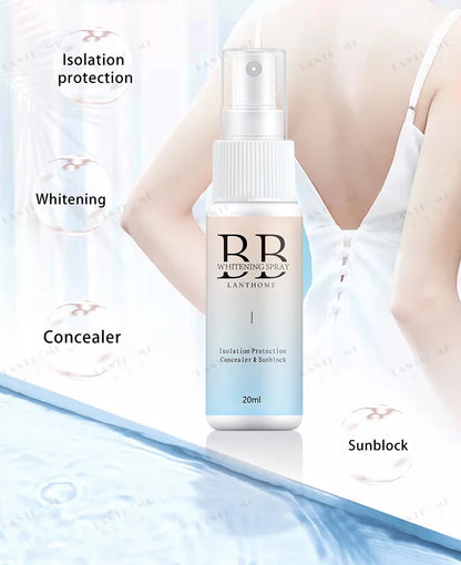 BB Whitening Spray Foundation – Skin Brightening & Moisturizing Liquid BB Cream | Lightweight Nourishing Face Base for Flawless Coverage (SAUVASINE, 20ml)