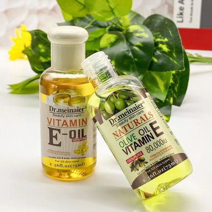 Vitamin E Face Essence Oil – Whitening, Pore-Shrinking & Anti-Wrinkle Serum | Morning & Night Skin Repair, Moisturizing Plant Essence for All Skin Types (75ml)