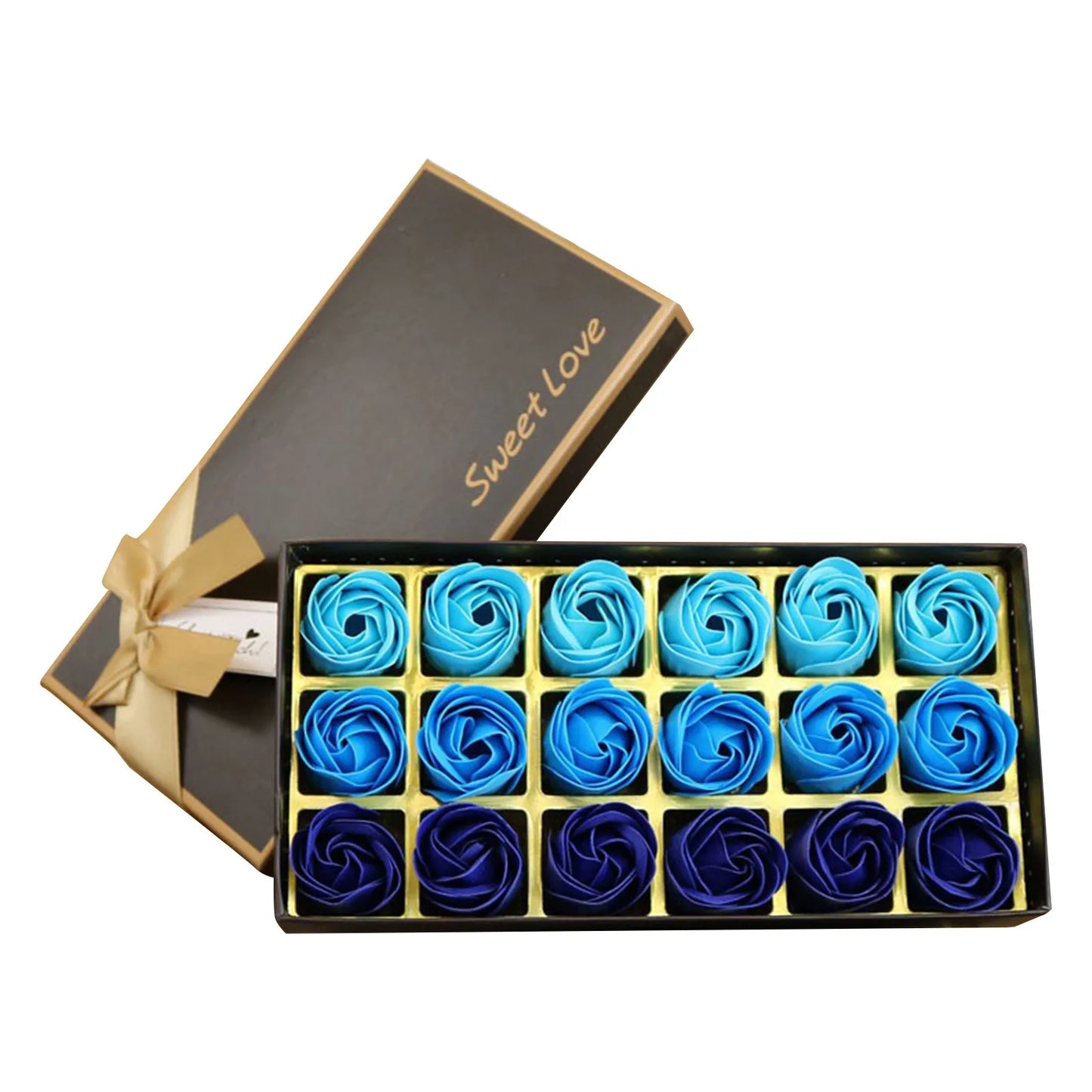Romantic Soap Rose Flowers Gift Box – Scented Fake Flower Petals for Bath, Home Décor & Weddings | Valentine’s Day, Anniversary, Party & Gift Set