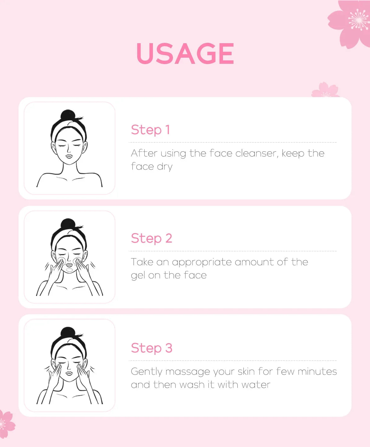 Sakura Exfoliating Gel – Deep Cleaning, Whitening & Moisturizing Cherry Blossom Facial Scrub