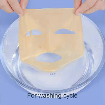 Reusable Silicone Mask Cover – 3D Anti-Evaporation Face Sheet Mask Holder | Skin-Nourishing Silicone Seal Mask for Enhanced Absorption & Protection