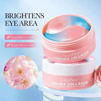 Sakura Collagen Eye Mask – Anti-Dark Circle, Moisturizing & Firming Under-Eye Treatment (60pcs)