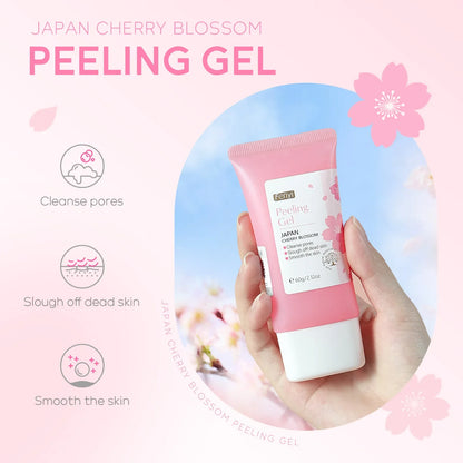 Sakura Exfoliating Gel – Deep Cleaning, Whitening & Moisturizing Cherry Blossom Facial Scrub