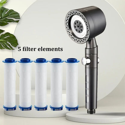 6-Mode High-Pressure Handheld Shower Head