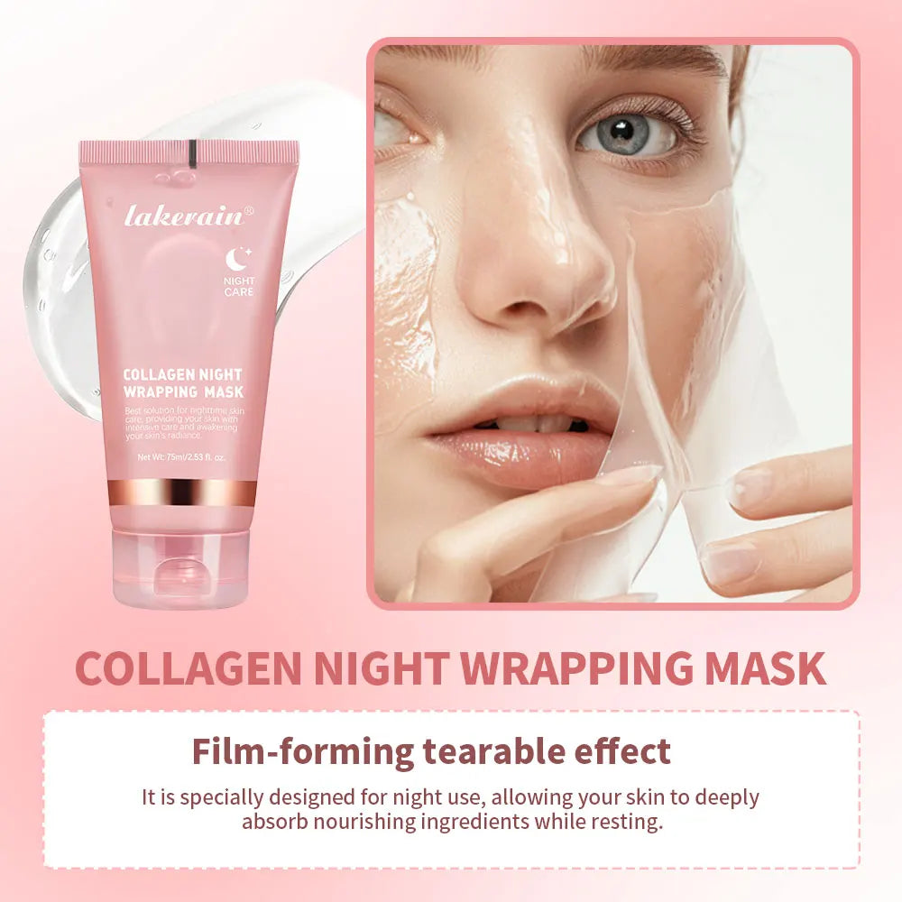 Lakerain Collagen Night Wrapping Mask – Deep Hydration & Elasticity Booster