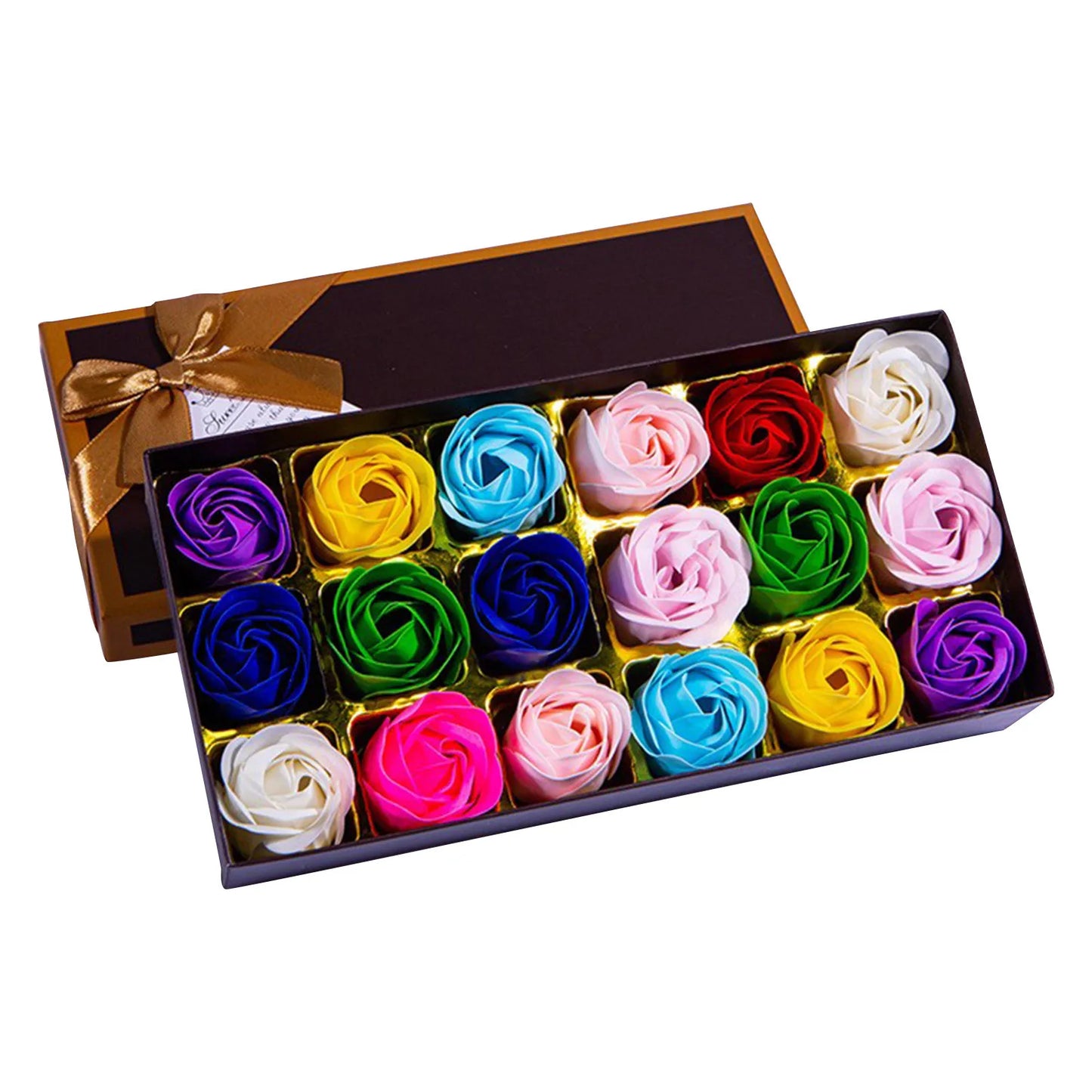 Romantic Soap Rose Flowers Gift Box – Scented Fake Flower Petals for Bath, Home Décor & Weddings | Valentine’s Day, Anniversary, Party & Gift Set