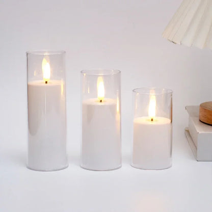 LED Flameless Flickering Candle Set (with Remote Timer)