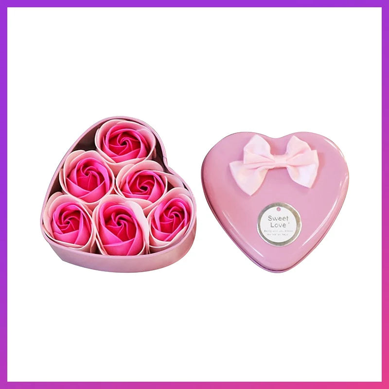 Romantic Soap Rose Flowers Gift Box – Scented Fake Flower Petals for Bath, Home Décor & Weddings | Valentine’s Day, Anniversary, Party & Gift Set