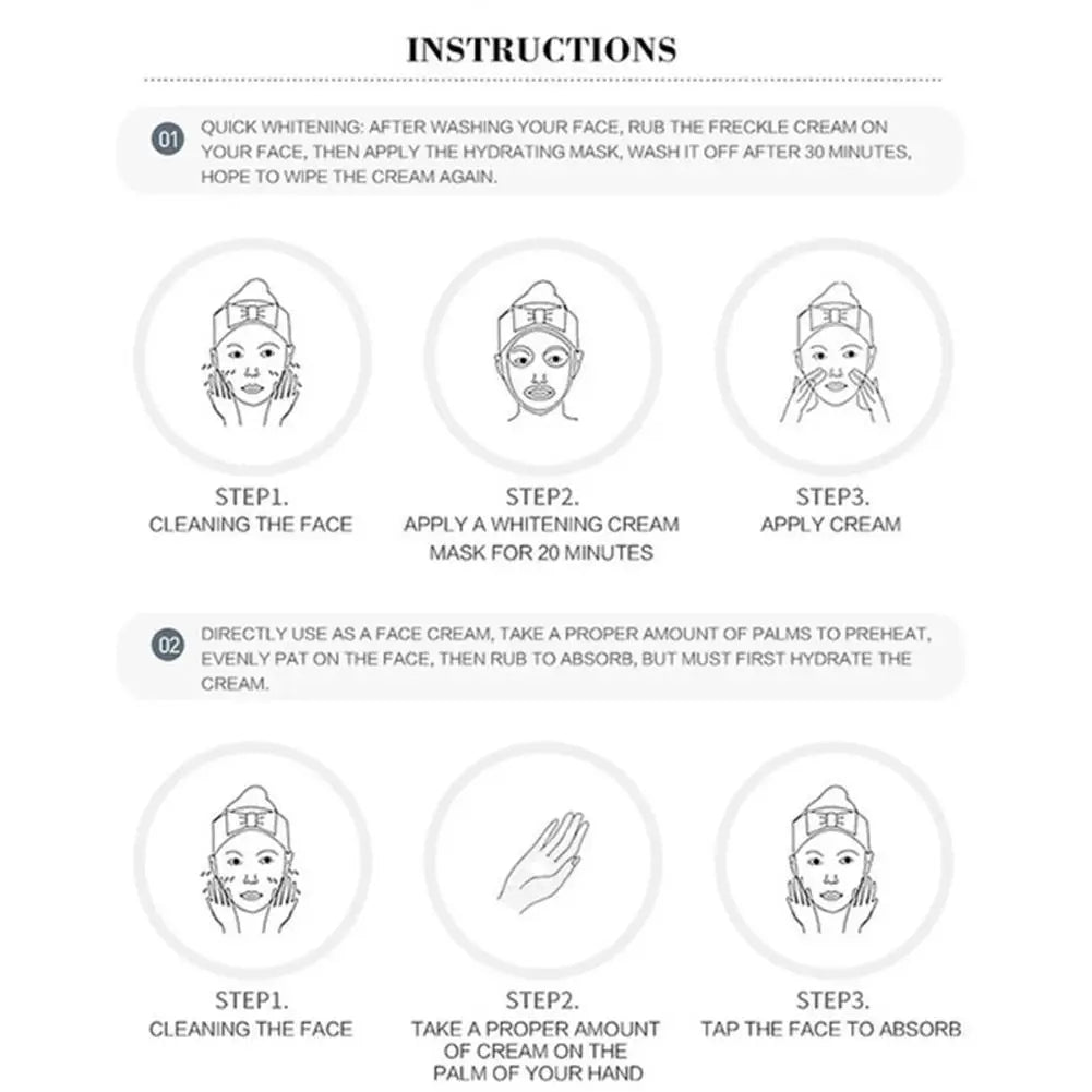 Niacinamide Whitening Cream – Brightening & Anti-Freckle Facial Moisturizer