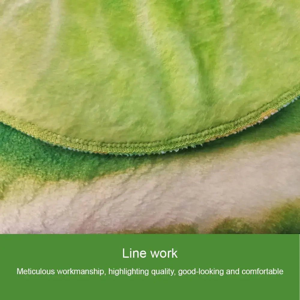 Cabbage-Inspired Flannel Blanket – Double-Sided Soft Coral Fleece