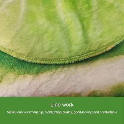 Cabbage-Inspired Flannel Blanket – Double-Sided Soft Coral Fleece