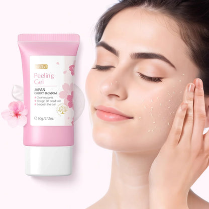 Sakura Exfoliating Gel – Deep Cleaning, Whitening & Moisturizing Cherry Blossom Facial Scrub