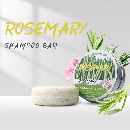 Rosemary Shampoo Bar – Silicone-Free Plant Shampoo Soap | Scalp-Cleansing, Oil-Control & Hair-Nourishing Solid Shampoo for All Hair Types (60g)