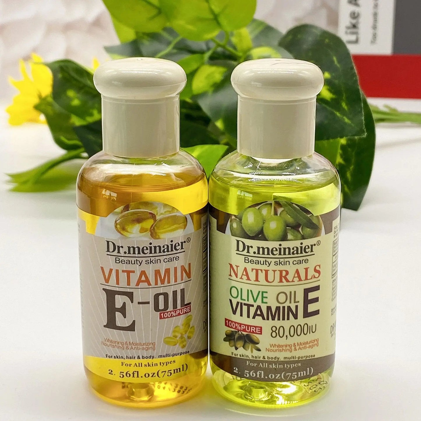 Vitamin E Face Essence Oil – Whitening, Pore-Shrinking & Anti-Wrinkle Serum | Morning & Night Skin Repair, Moisturizing Plant Essence for All Skin Types (75ml)