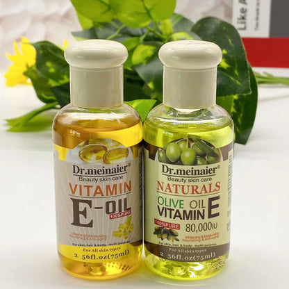 Vitamin E Face Essence Oil – Whitening, Pore-Shrinking & Anti-Wrinkle Serum | Morning & Night Skin Repair, Moisturizing Plant Essence for All Skin Types (75ml)