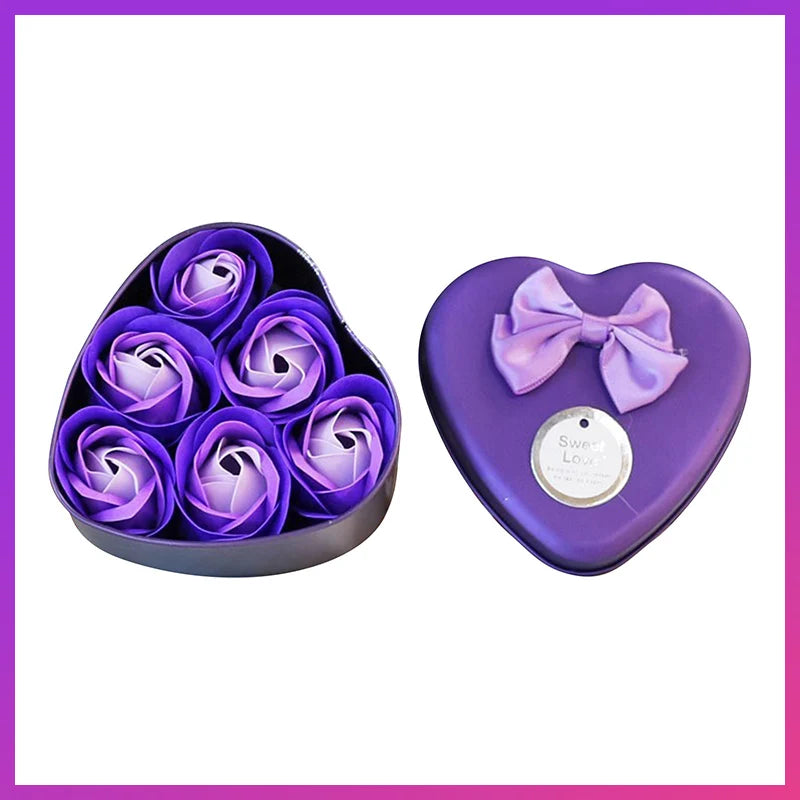 Romantic Soap Rose Flowers Gift Box – Scented Fake Flower Petals for Bath, Home Décor & Weddings | Valentine’s Day, Anniversary, Party & Gift Set