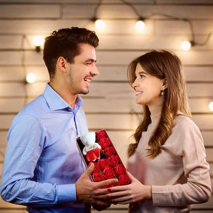 Romantic Soap Rose Flowers Gift Box – Scented Fake Flower Petals for Bath, Home Décor & Weddings | Valentine’s Day, Anniversary, Party & Gift Set