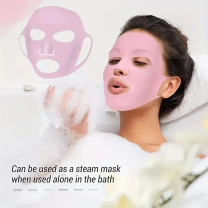 Reusable Silicone Mask Cover – 3D Anti-Evaporation Face Sheet Mask Holder | Skin-Nourishing Silicone Seal Mask for Enhanced Absorption & Protection