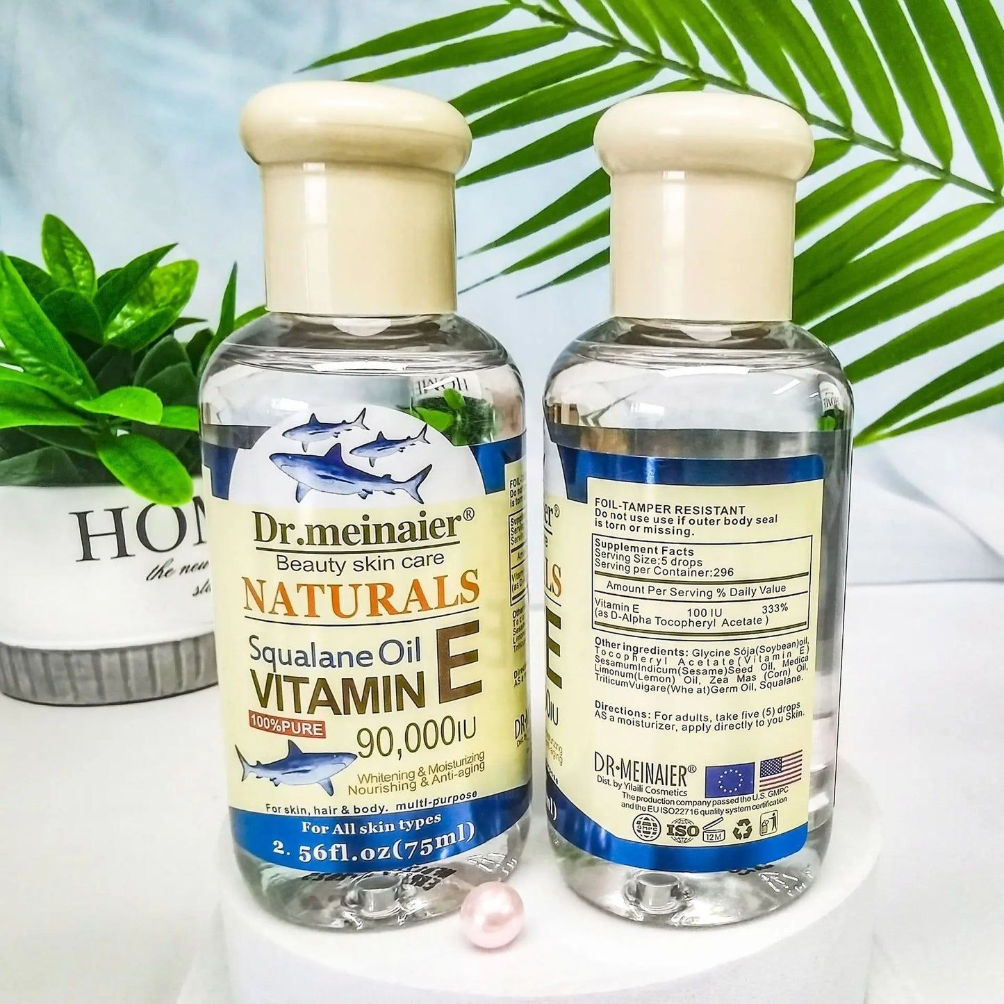 Vitamin E Face Essence Oil – Whitening, Pore-Shrinking & Anti-Wrinkle Serum | Morning & Night Skin Repair, Moisturizing Plant Essence for All Skin Types (75ml)