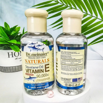 Vitamin E Face Essence Oil – Whitening, Pore-Shrinking & Anti-Wrinkle Serum | Morning & Night Skin Repair, Moisturizing Plant Essence for All Skin Types (75ml)