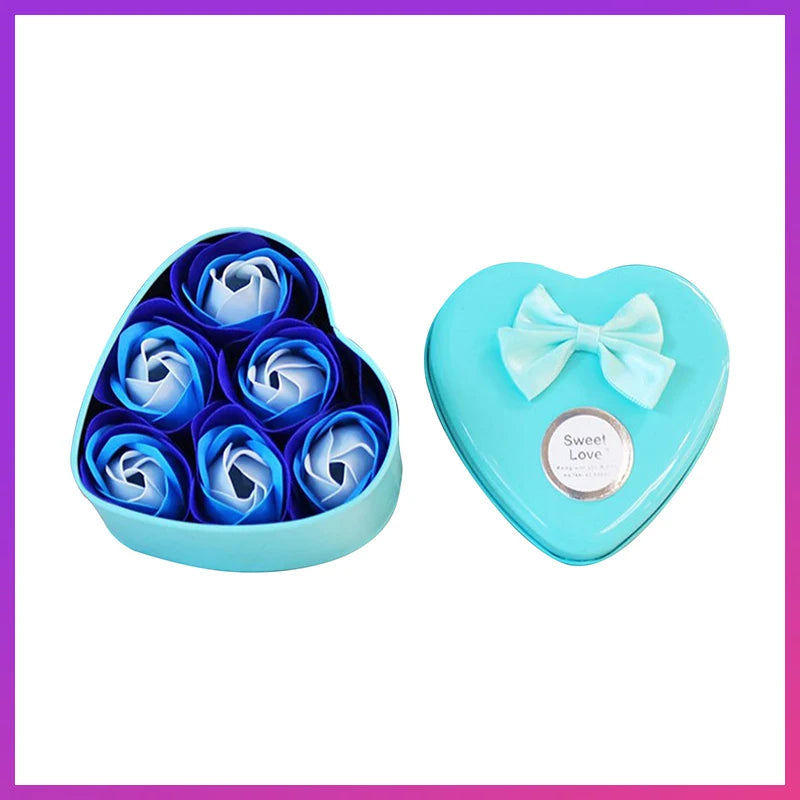 Romantic Soap Rose Flowers Gift Box – Scented Fake Flower Petals for Bath, Home Décor & Weddings | Valentine’s Day, Anniversary, Party & Gift Set