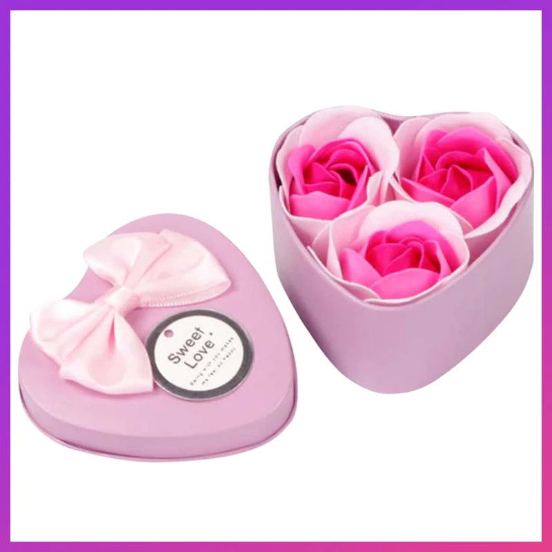 Romantic Soap Rose Flowers Gift Box – Scented Fake Flower Petals for Bath, Home Décor & Weddings | Valentine’s Day, Anniversary, Party & Gift Set