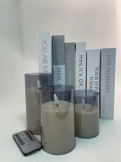 LED Flameless Flickering Candle Set (with Remote Timer)