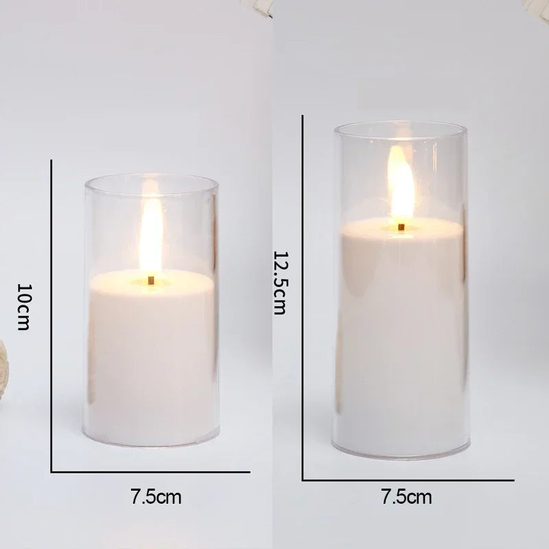 LED Flameless Flickering Candle Set (with Remote Timer)