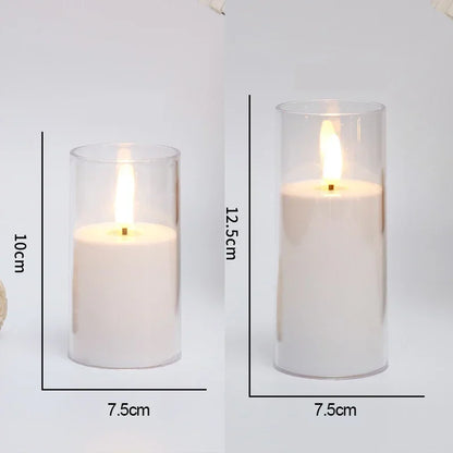 LED Flameless Flickering Candle Set (with Remote Timer)