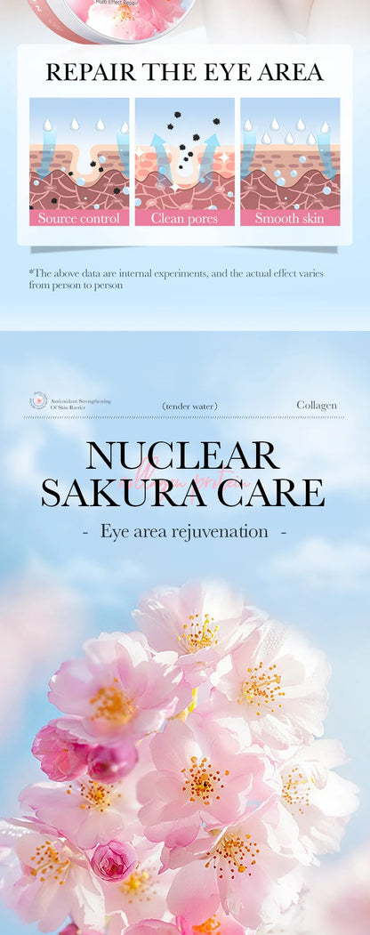 Sakura Collagen Eye Mask – Anti-Dark Circle, Moisturizing & Firming Under-Eye Treatment (60pcs)