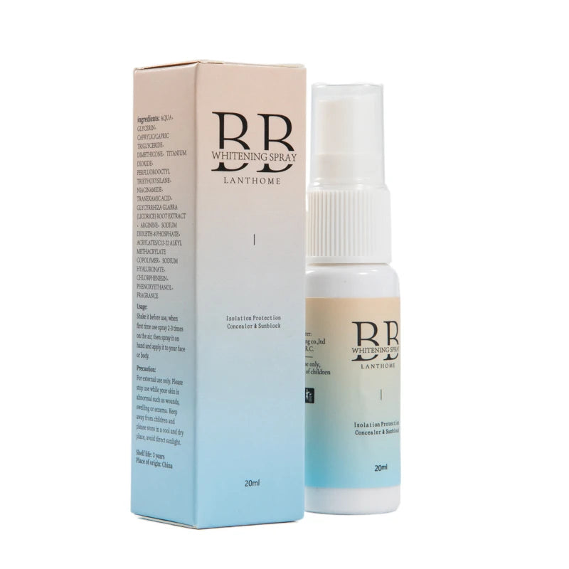 BB Whitening Spray Foundation – Skin Brightening & Moisturizing Liquid BB Cream | Lightweight Nourishing Face Base for Flawless Coverage (SAUVASINE, 20ml)