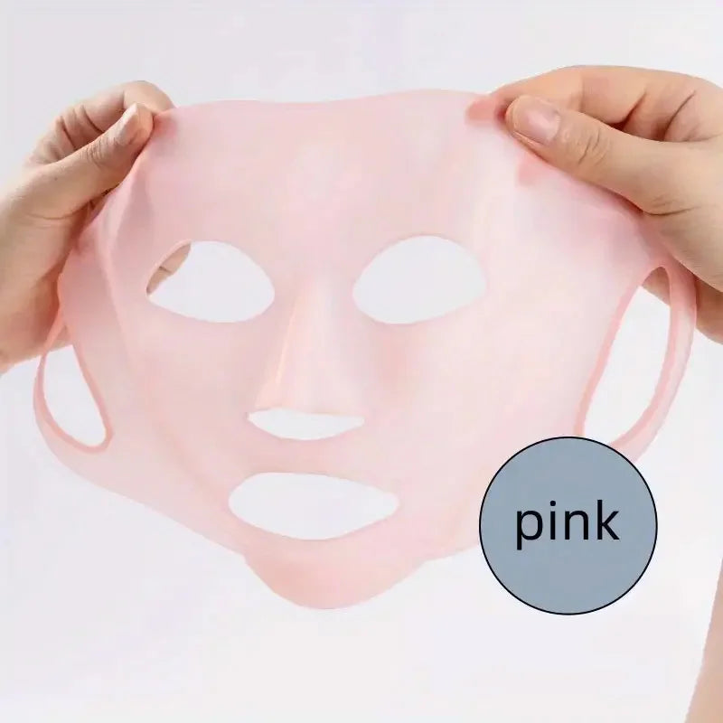 Reusable Silicone Mask Cover – 3D Anti-Evaporation Face Sheet Mask Holder | Skin-Nourishing Silicone Seal Mask for Enhanced Absorption & Protection