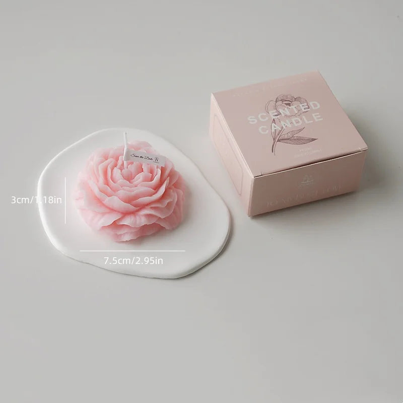 Rose Flower Scented Candle