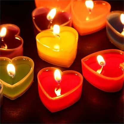 Heart-Shaped Scented Tealight Candle Set (9 Pieces)