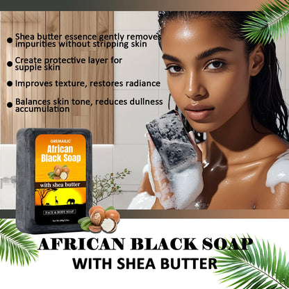 African Shea Butter Handmade Soap – Deeply Nourishing & Moisturizing Bar | Natural Hydrating Cleanser for All Skin Types | Gentle Face & Body Soap