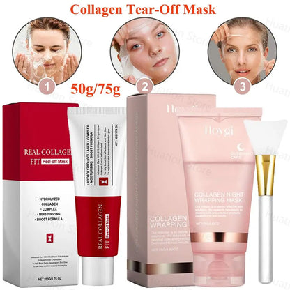 Collagen Peel-Off Mask & Overnight Wrapping Mask