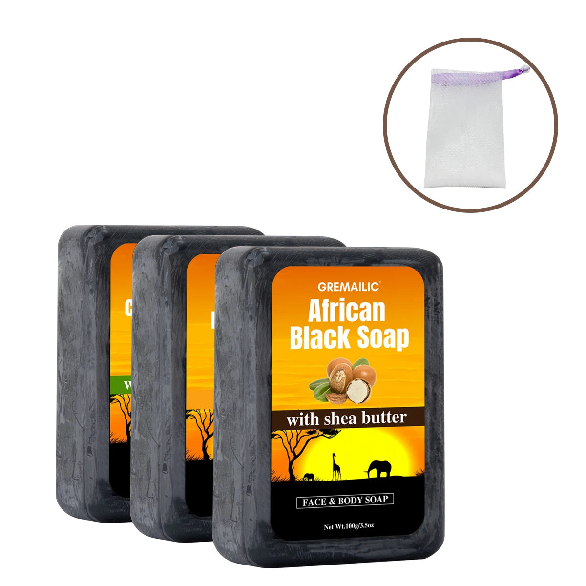 African Shea Butter Handmade Soap – Deeply Nourishing & Moisturizing Bar | Natural Hydrating Cleanser for All Skin Types | Gentle Face & Body Soap