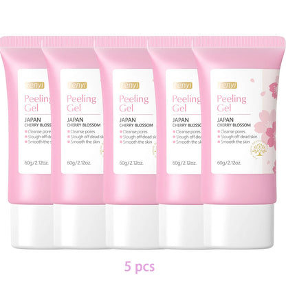 Sakura Exfoliating Gel – Deep Cleaning, Whitening & Moisturizing Cherry Blossom Facial Scrub