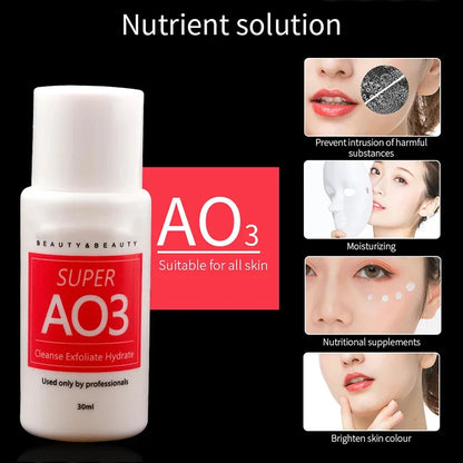 Concentrated Aqua Peel Exfoliating Solution Set – AS1 • SA2 • AO3 Serums | Deep-Cleaning Hydrafacial Liquid for Small Bubble Machines, Whitening, Moisturizing & Skin Rejuvenation (3pcs)