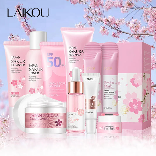 9pcs Sakura Facial Products Kit